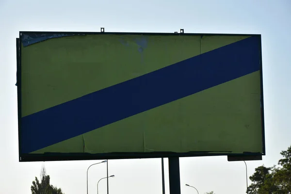 Yellow Blue Billboard Empty Space — ストック写真