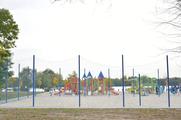 Schöner Spielplatz Und Park Freien — Stockfoto