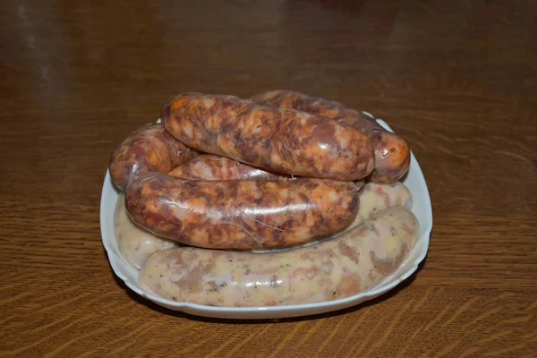 Raw Meat Sausage Casing — Stock Photo, Image