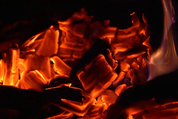 Fuego Sobre Fondo Negro — Foto de Stock