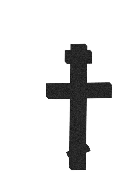 Abbildung Eines Kreuzes Auf Weißem Hintergrund — Stockfoto