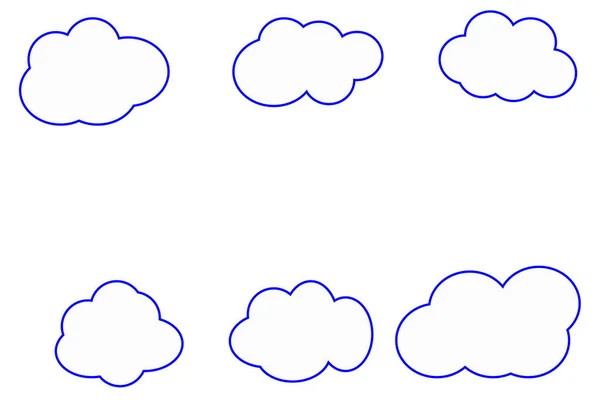 Ilustración Nubes Rosadas Sobre Fondo Blanco —  Fotos de Stock