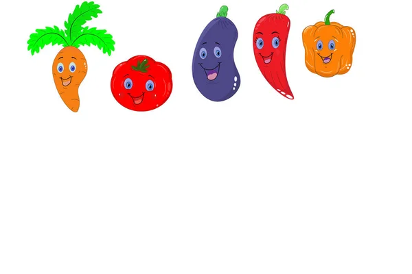Illustration Vegetables White Background — Stock Photo, Image