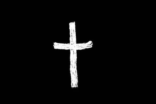 Illustration Une Croix Sur Fond Noir — Photo