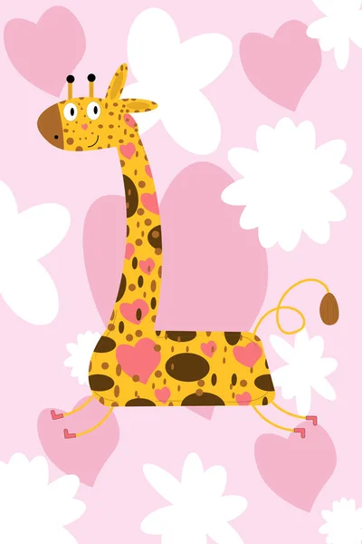 Illustration Giraffe Owl — Stock Photo, Image