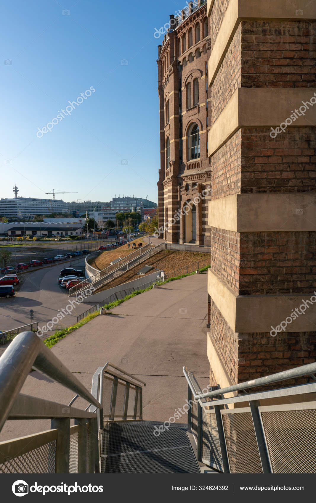 Vienna Austria October 19 The Gasometer Buildings In Vienna Austria Are Former Natural Gas Storage Facilities That Were Converted Into Residential Appartment Buildings Stock Photo By C Tomasadzke