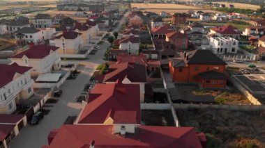 elite cottage village and park Aerial shot.