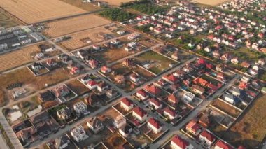 elite cottage village and park Aerial shot.
