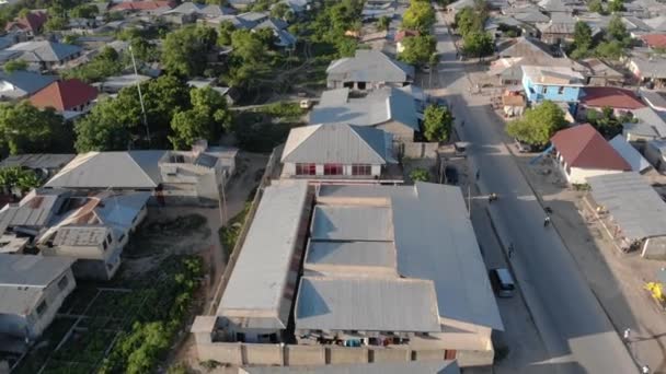 Vue Aérienne Au-dessus du village Nungwi à la partie Nord de l'île de Zanzibar en Afrique, Tanzanie .