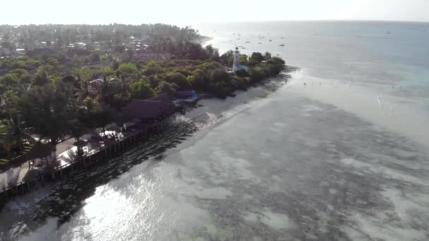 Norra Zanzibar Nungwi stranden på dagen. havsutsikt — Stockvideo