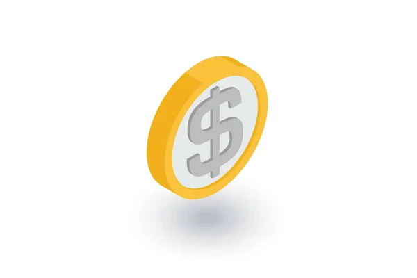 Icona del dollaro moneta — Vettoriale Stock