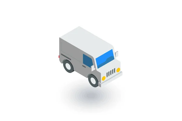 Minivan, transportation, car isometric flat icon. 3d vector — Stock Vector