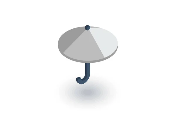 Paraply, skyddsikonen isometrisk platta. 3D vektor — Stock vektor