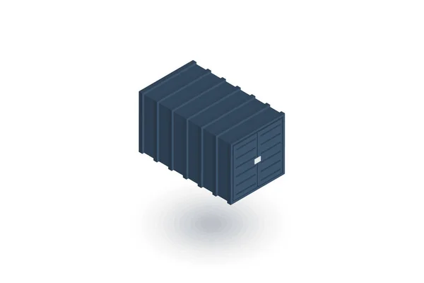 Cargo container isometrische platte pictogram. 3D-vector — Stockvector