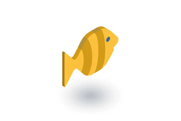 Goldfish isometric flat icon. 3d vector — Stock Vector