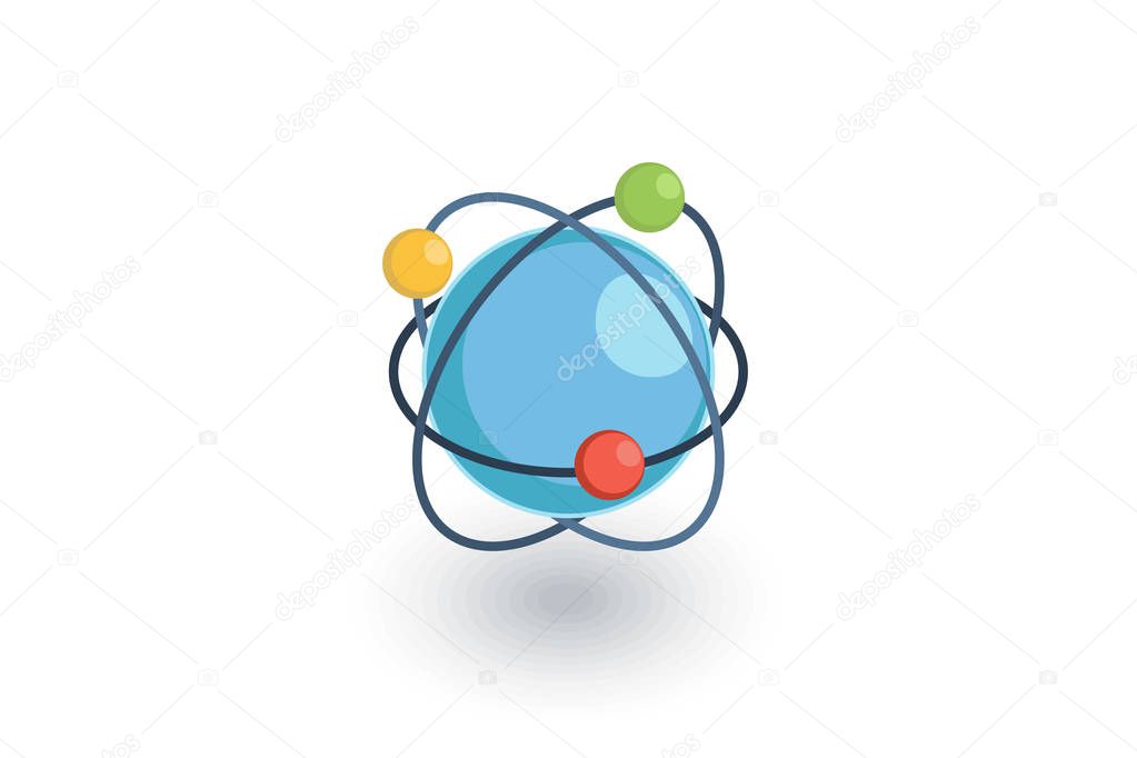 Global communication, network isometric flat icon. 3d vector