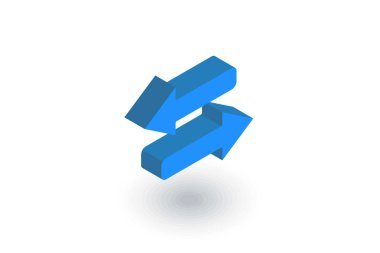 Oklar Exchange izometrik düz simgesi 