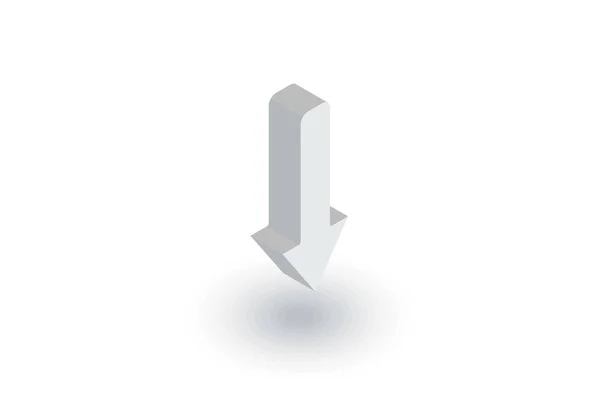 Down arrow flat icon — Stock Vector