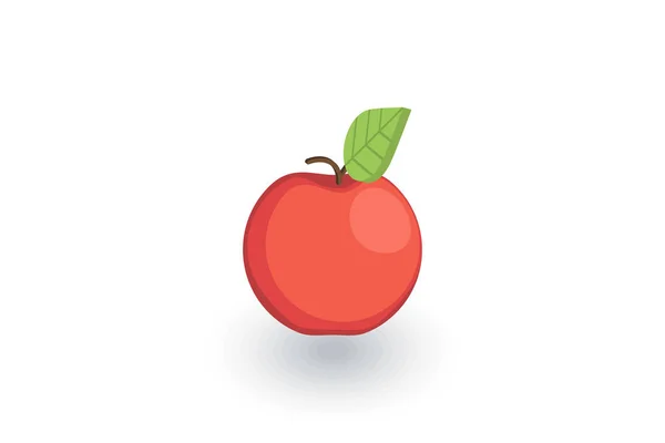 Κόκκινο εικονίδιο μήλου — Διανυσματικό Αρχείο