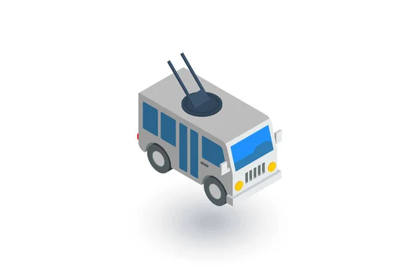 Троллейбус, пассажирский транспорт, изометрическая плоская икона. 3d-вектор — стоковый вектор