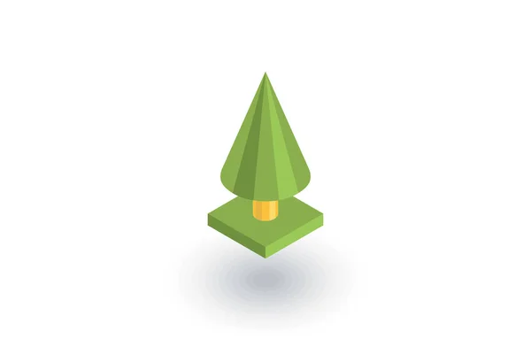 Abeto icono plano del árbol — Vector de stock