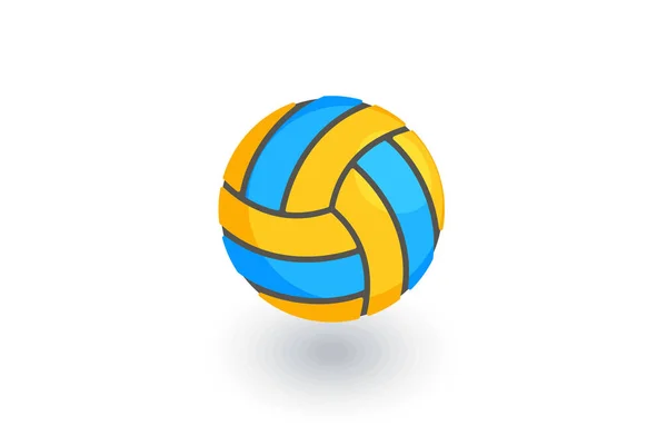 Volejbalové míče izometrické ikony — Stockový vektor