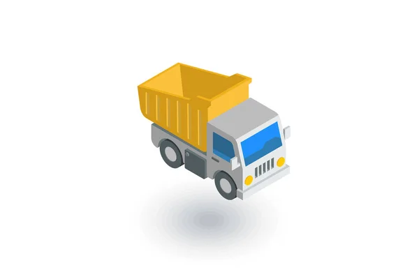 Ícone de caminhão de descarga plana —  Vetores de Stock
