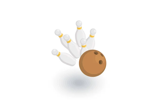 Staking geschoten, bowling bal pictogram — Stockvector