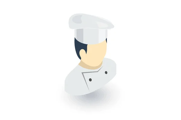 Avatar chef ember, szakács ikon — Stock Vector