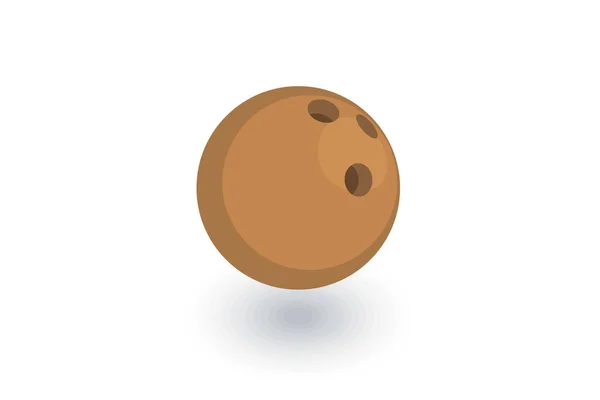 Bowling ball isometric icon — Stock Vector