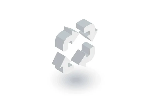 Rafraîchir quatre flèches icône plate — Image vectorielle