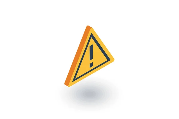 Danger, avertissement, attention icône plate — Image vectorielle