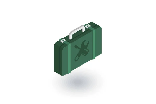 Toolbox isometric flat icon — Stock Vector
