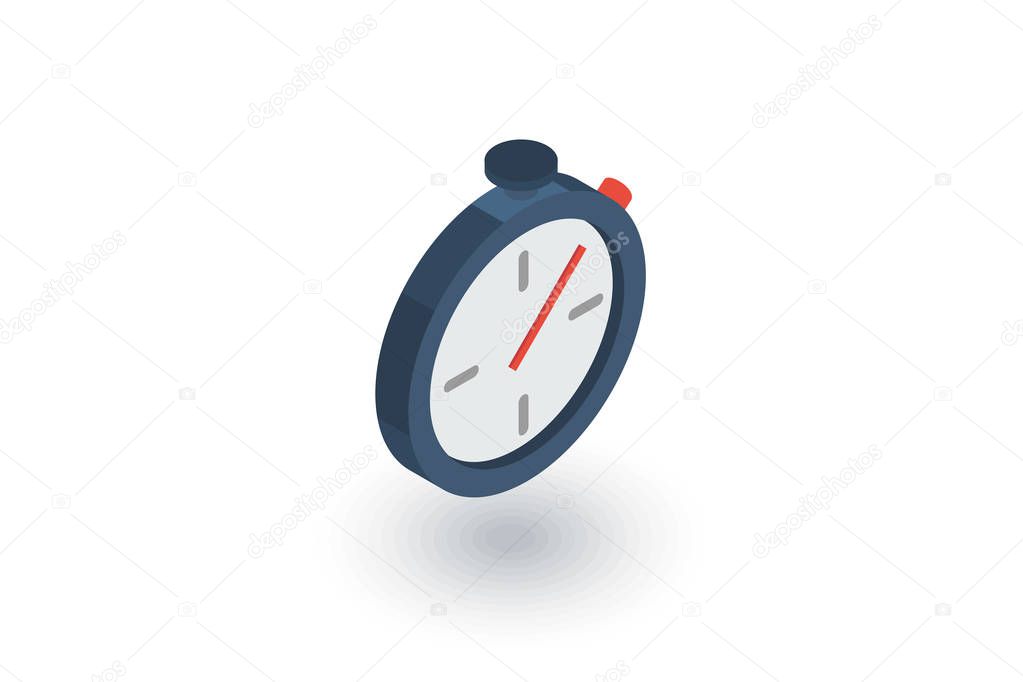 stopwatch isometric flat icon 