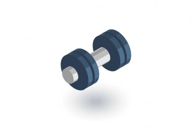 Dumbbell izometrik düz simgesi