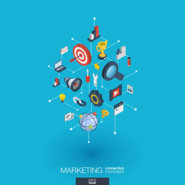 Marketing ícones integrados —  Vetores de Stock