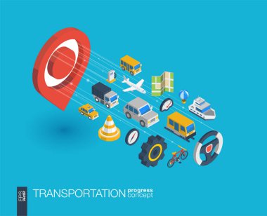 3d web simgeler ulaşım entegre. 