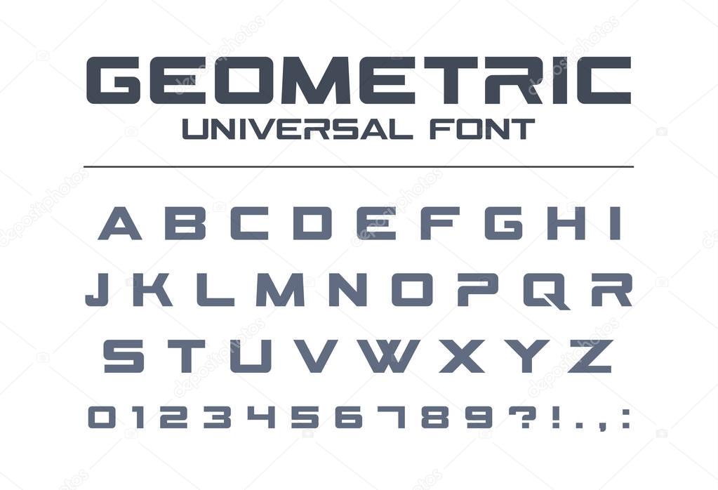 Geometric universal vector font