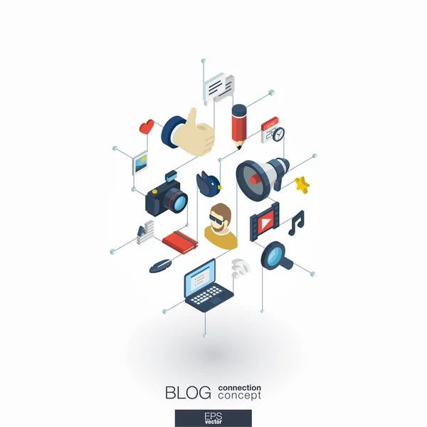 Blogging web ícones — Vetor de Stock