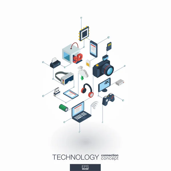 Icônes web de technologie — Image vectorielle