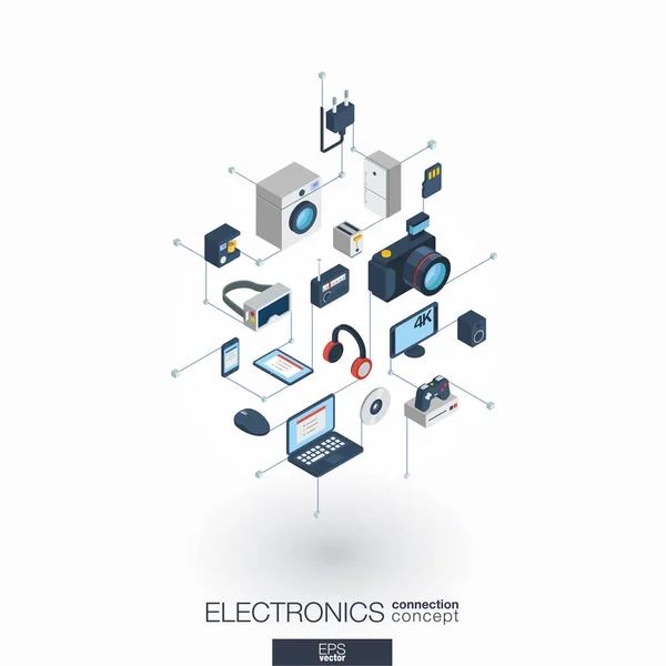 Web-Ikonen der Elektronik — Stockvektor