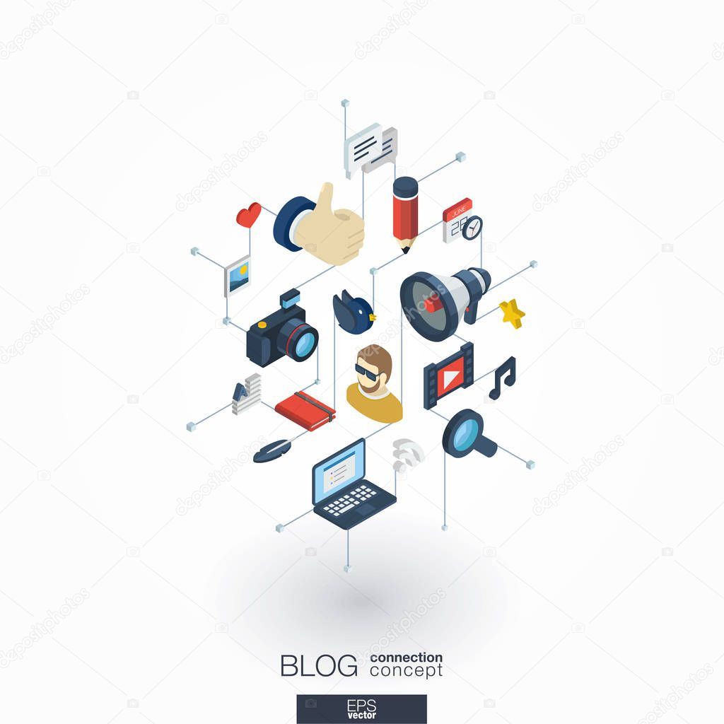 Blogging web icons