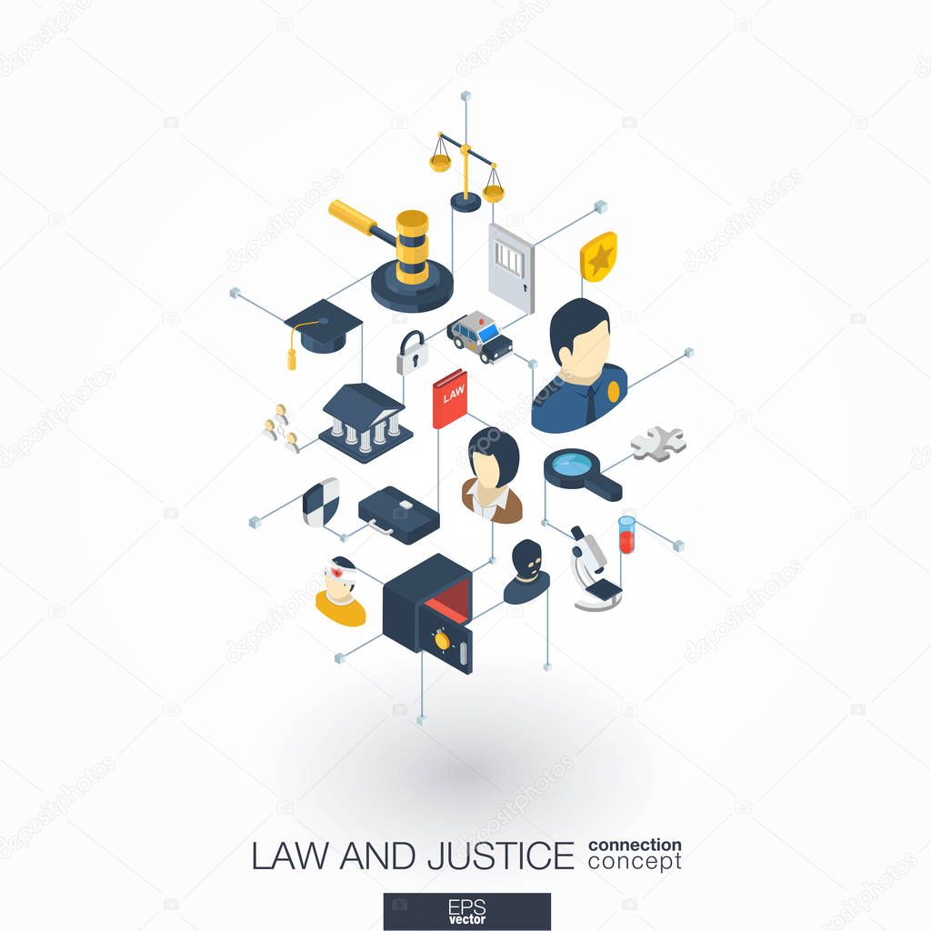 Law and justice web icons