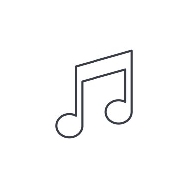 müzik Not sembol ince çizgi simgesini.