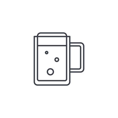 bira cam whith köpük ince çizgi kutsal kişilerin resmi. 