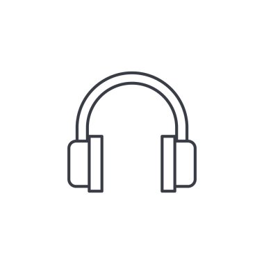müzik kulaklık ince çizgi simgesini. 