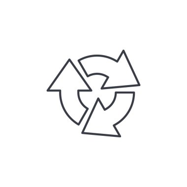 Üç ok döndürme ince çizgi simgesi Yenile. 