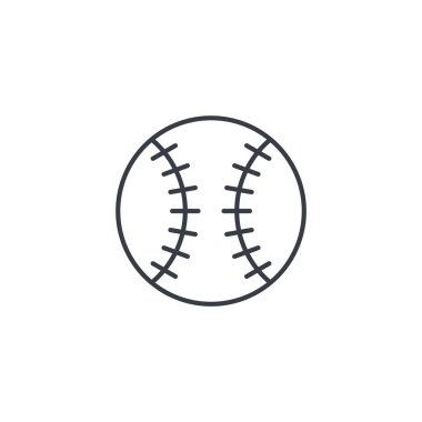 beyzbol topu ince çizgi simgesi