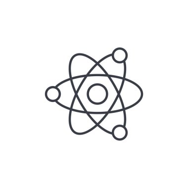 Atom, Fizik sembol ince çizgi simgesini. 