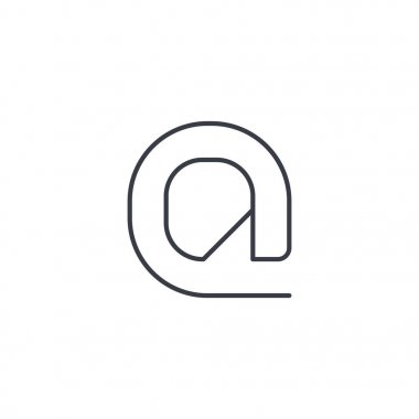 e-posta simgesi, ince çizgi simgesinin. 